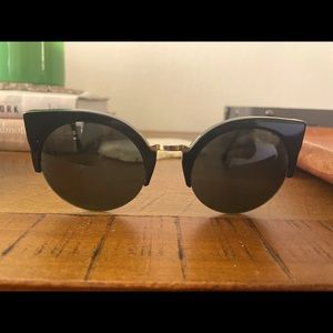 Black cat eye sunglasses - retrosuperfuture brand- Lucia glasses